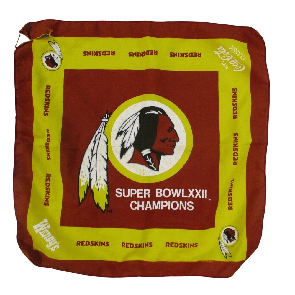 Vintage Washington Redskins Super Bowl XXII Champions Bandana Coca-Cola Wendy's